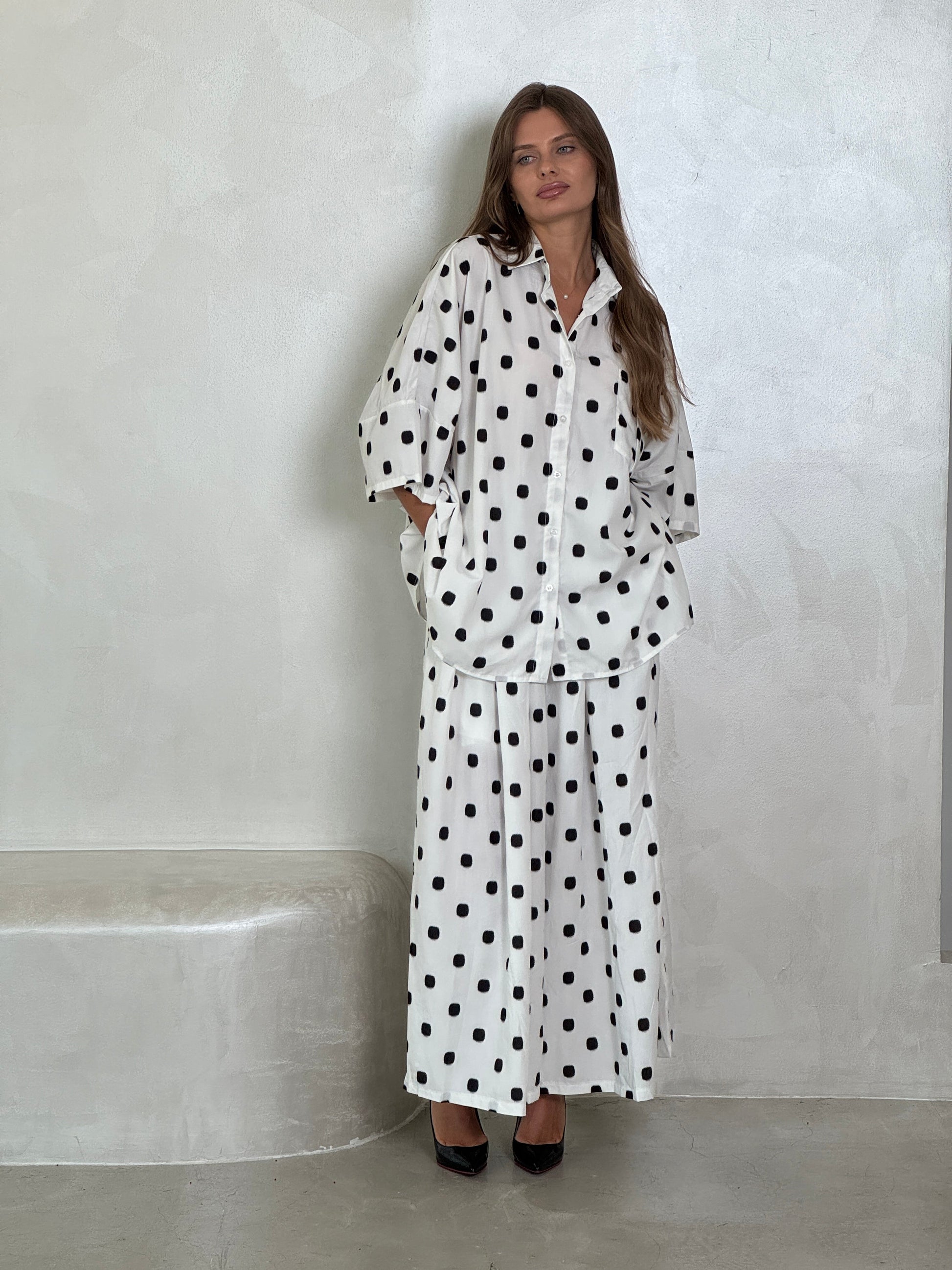 Oversized Polka Dots Set - ROXO