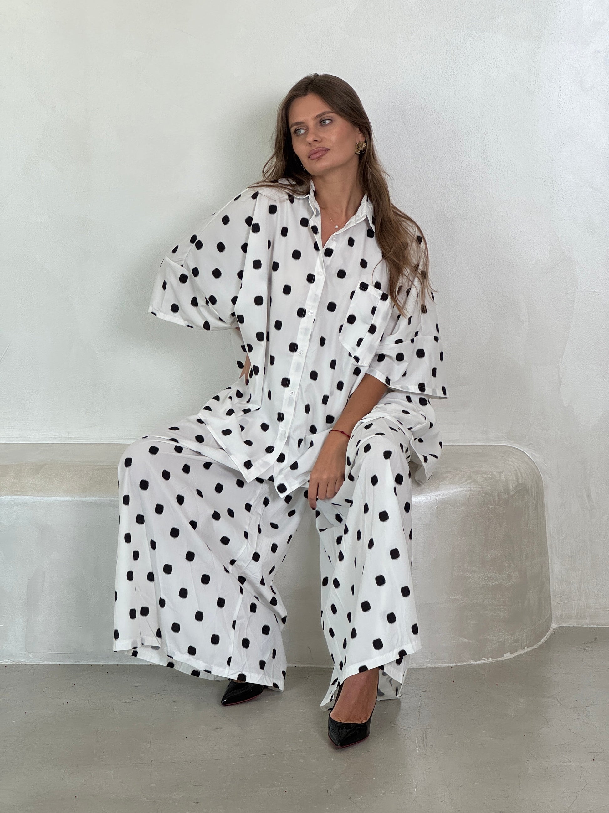 Oversized Polka Dots Set - ROXO