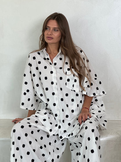 Oversized Polka Dots Set - ROXO