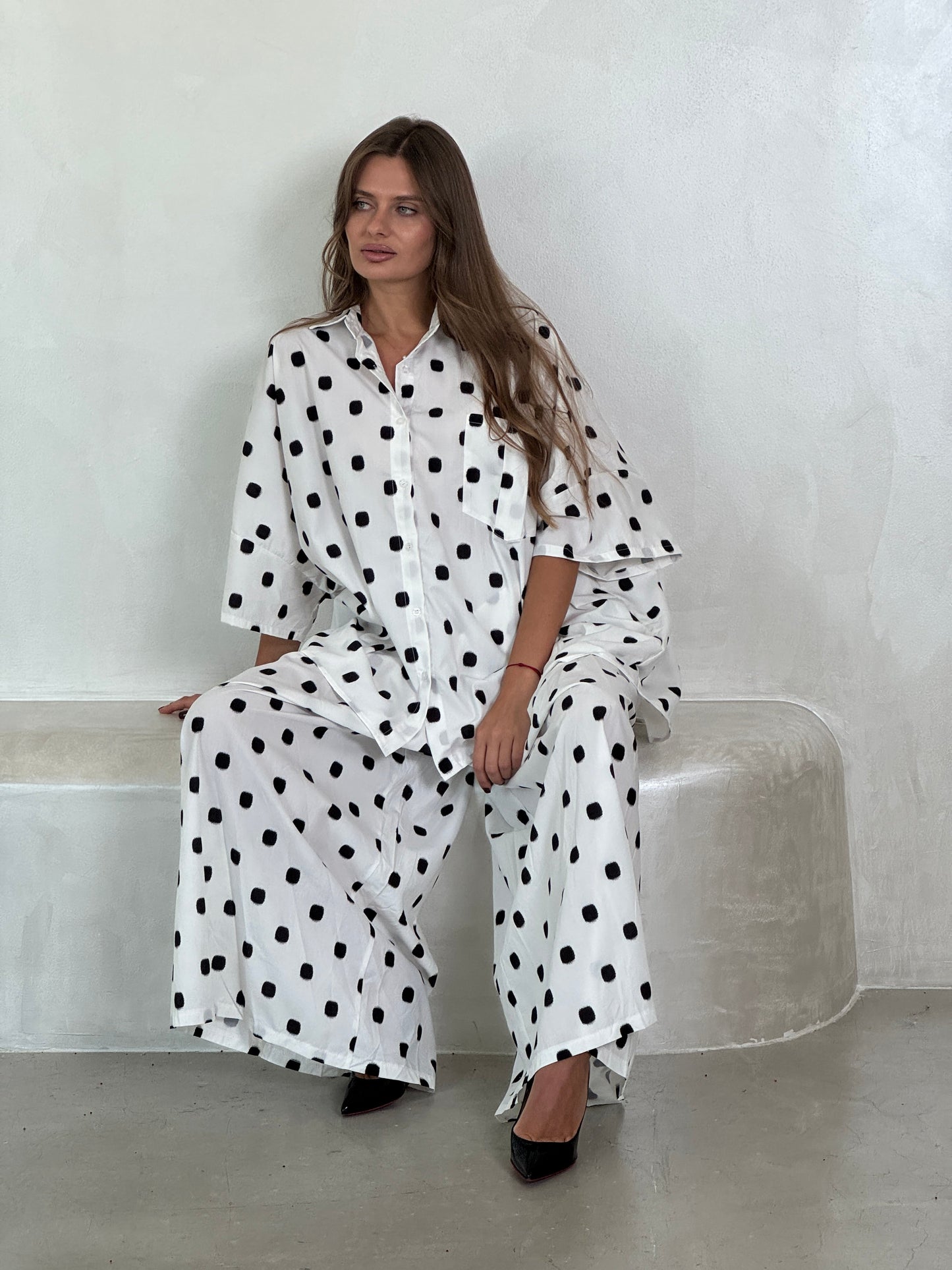 Oversized Polka Dots Set - ROXO
