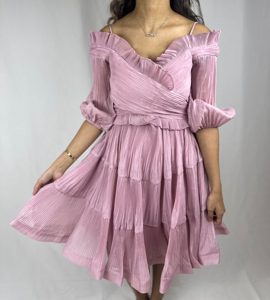 Pink pleated dress - Roxo