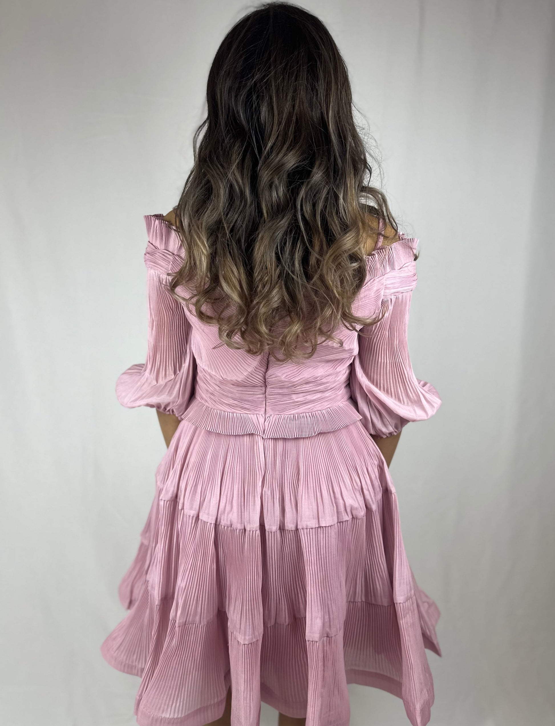 Pink pleated dress - Roxo