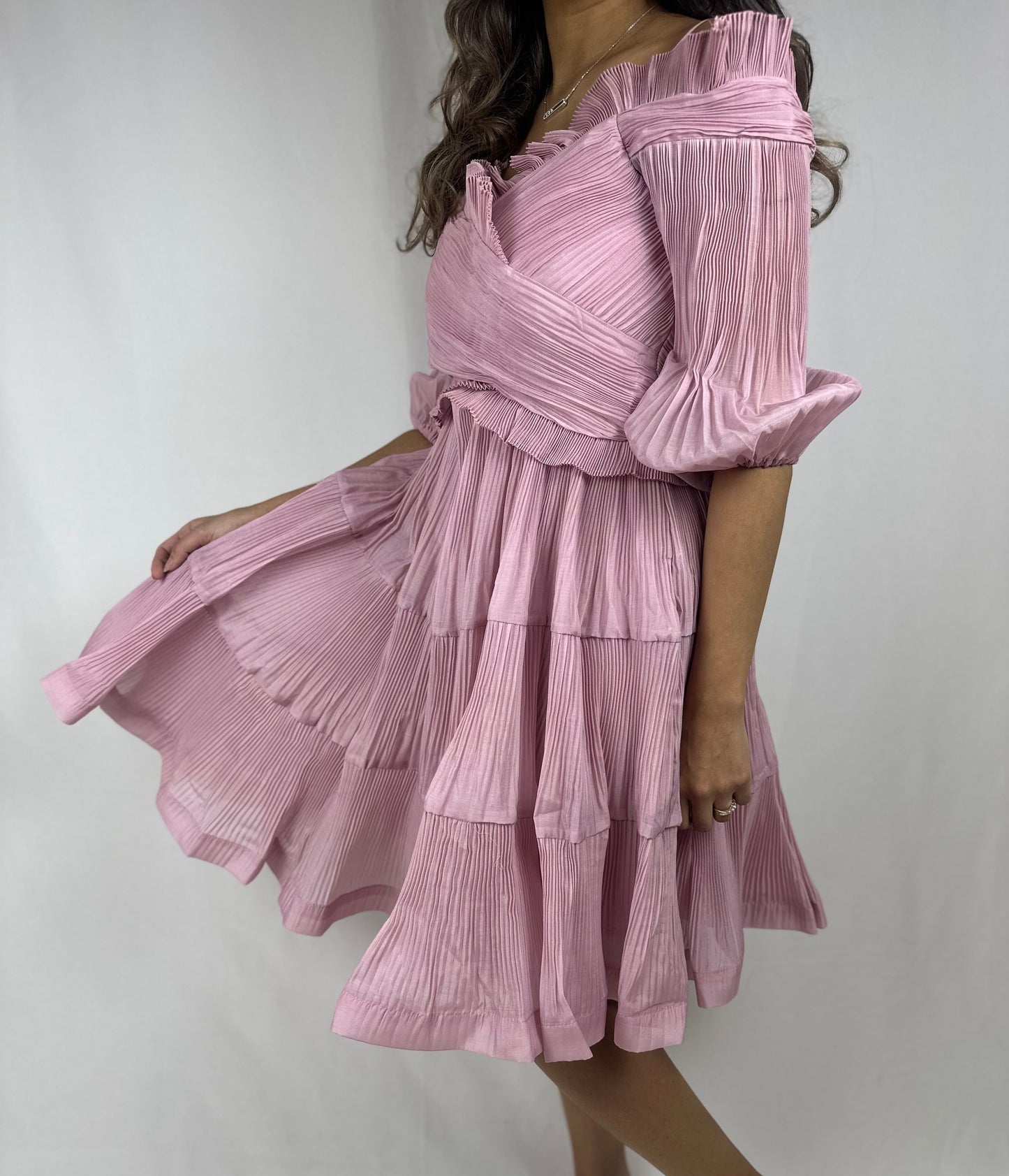 Pink pleated dress - Roxo