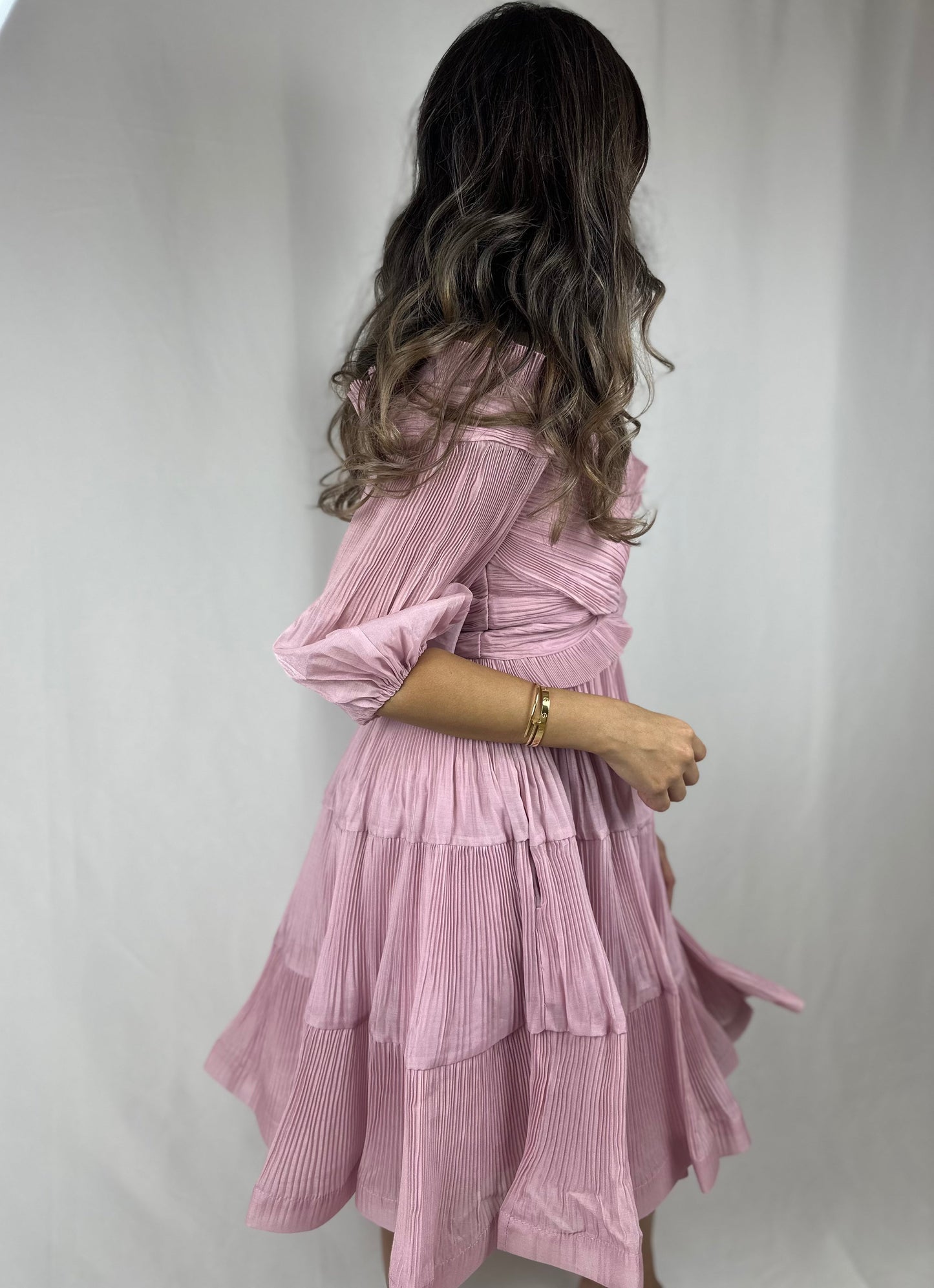 Pink pleated dress - Roxo