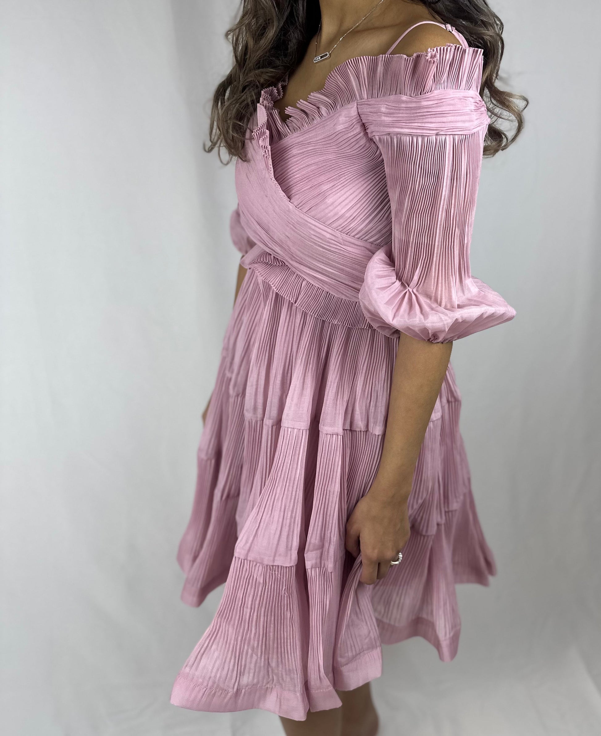 Pink pleated dress - Roxo