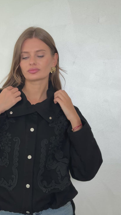 Black embroidery jacket