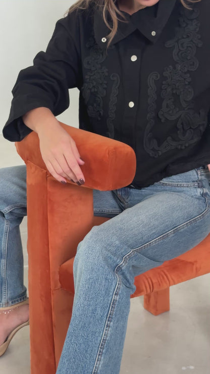 Black embroidery jacket