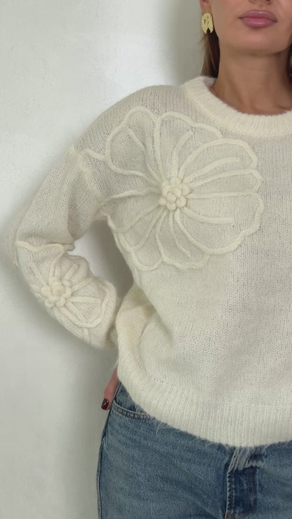 Floral sweater