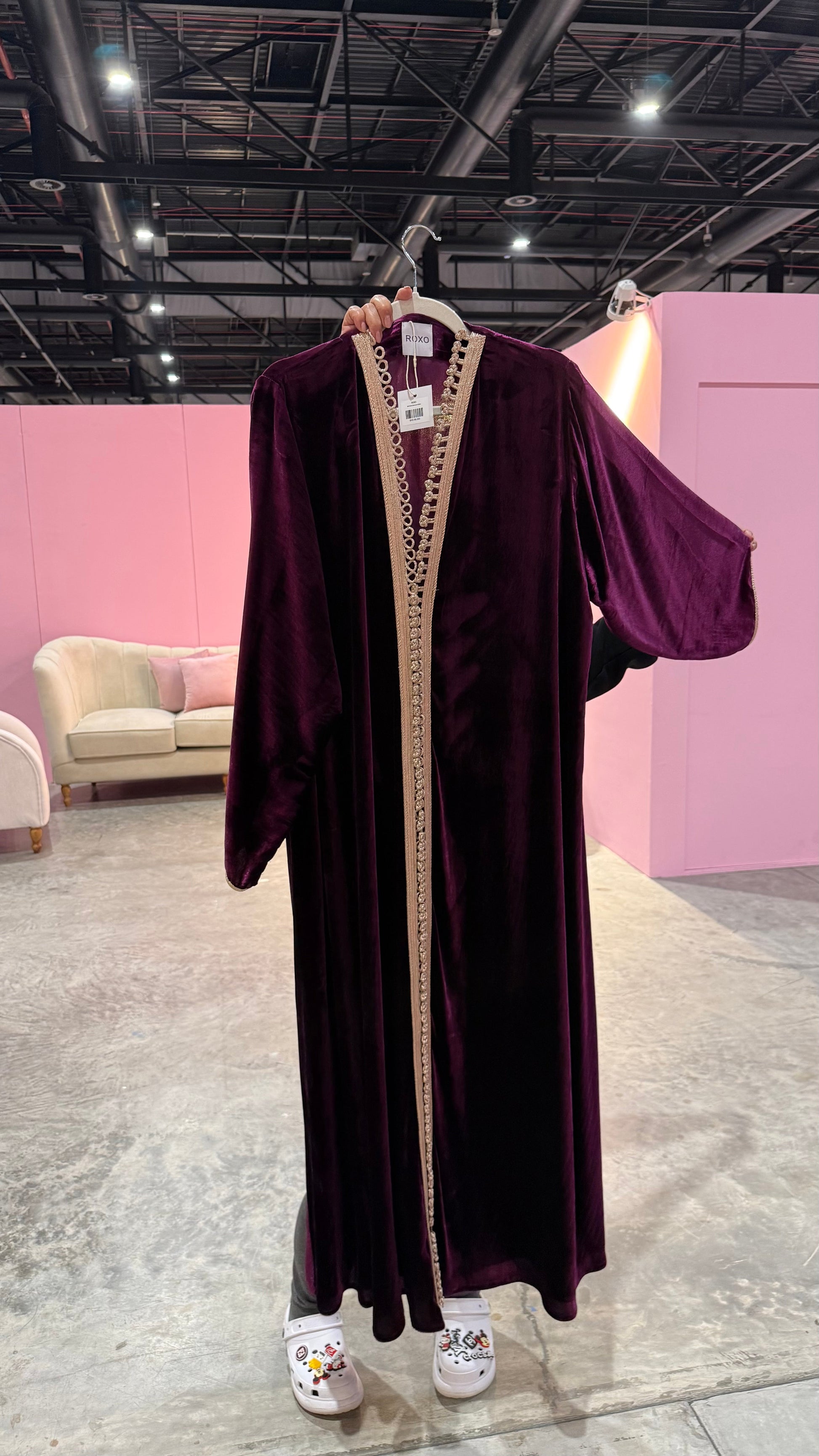 Purple 2 Silk Velvet Moroccan Kaftan - ROXO