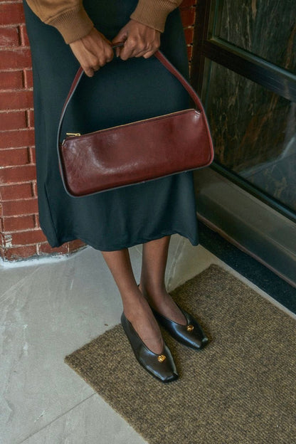 Soft leather ballet flats.