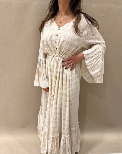 Stripes cotton kaftan - ROXO