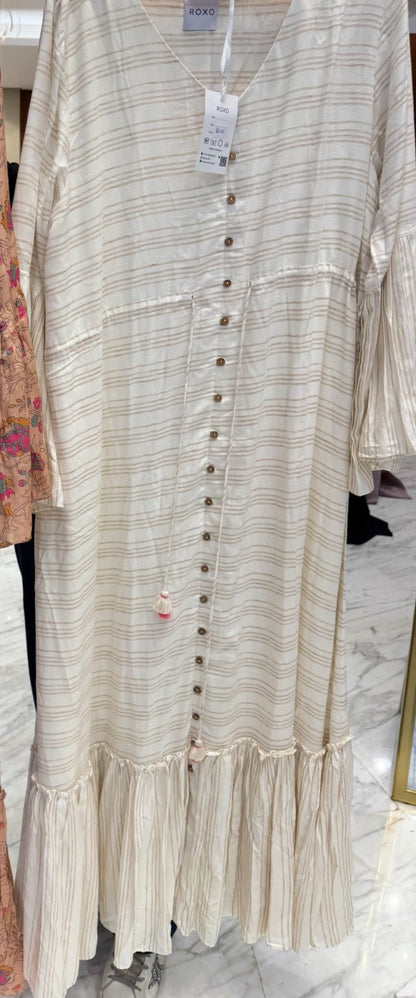 Stripes cotton kaftan - ROXO