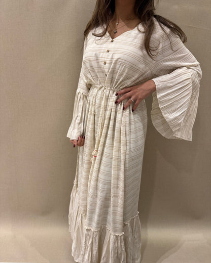 Stripes cotton kaftan - ROXO