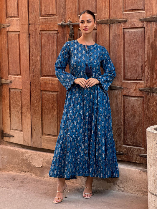 Sunflower Indian Cotton Kaftan 1 - ROXO