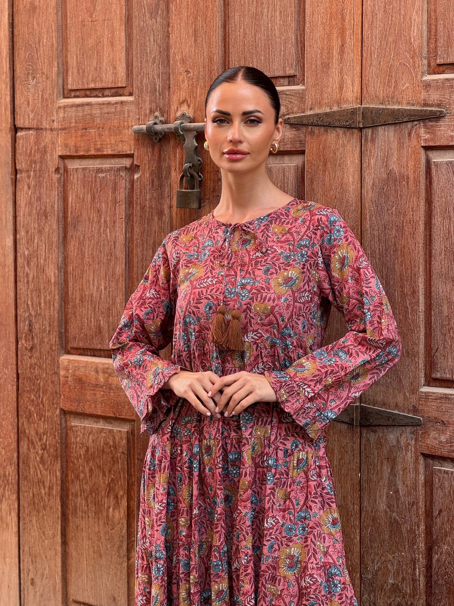Sunflower Indian Cotton Kaftan 3 - ROXO