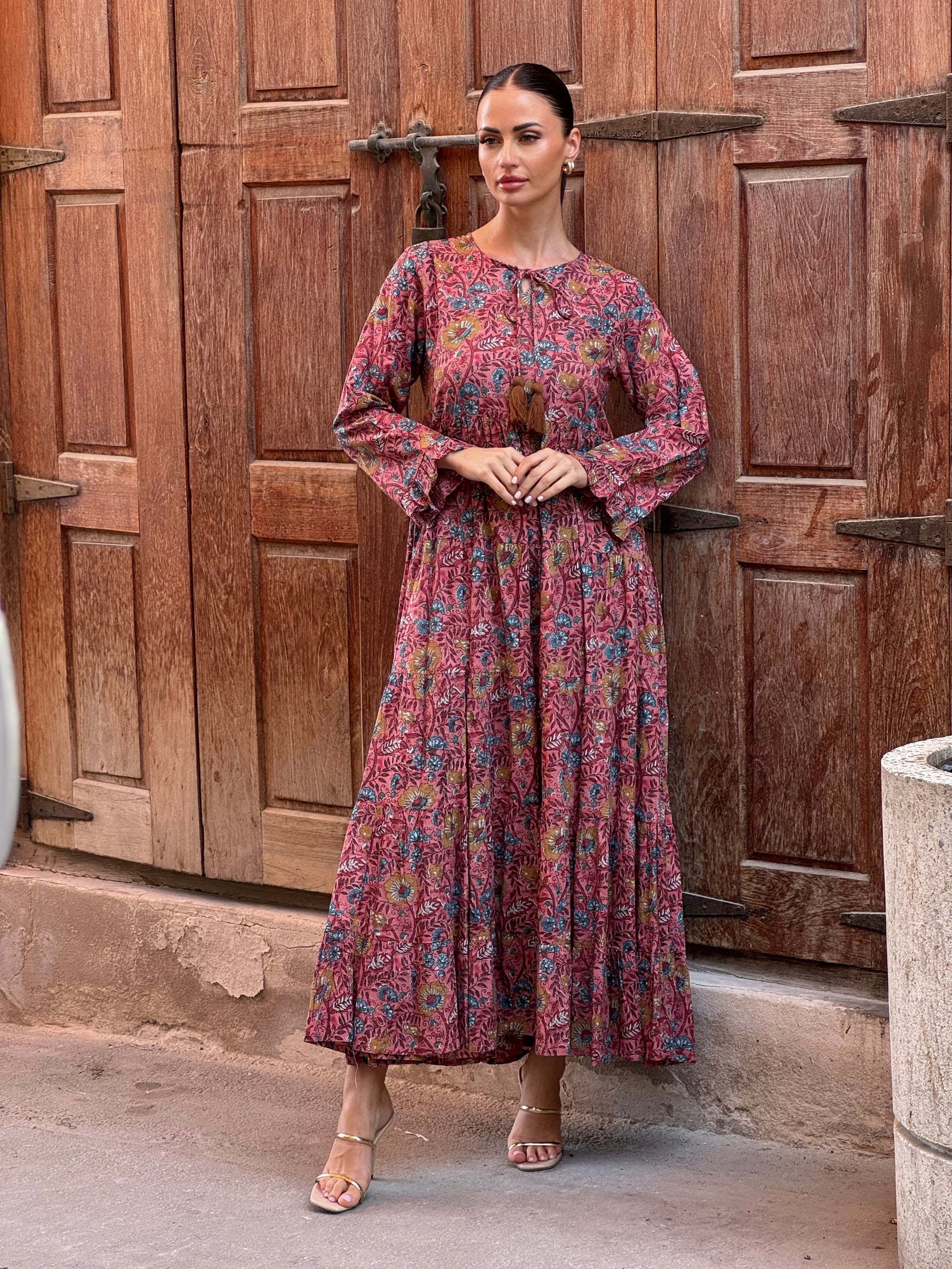 Sunflower Indian Cotton Kaftan 3 - ROXO