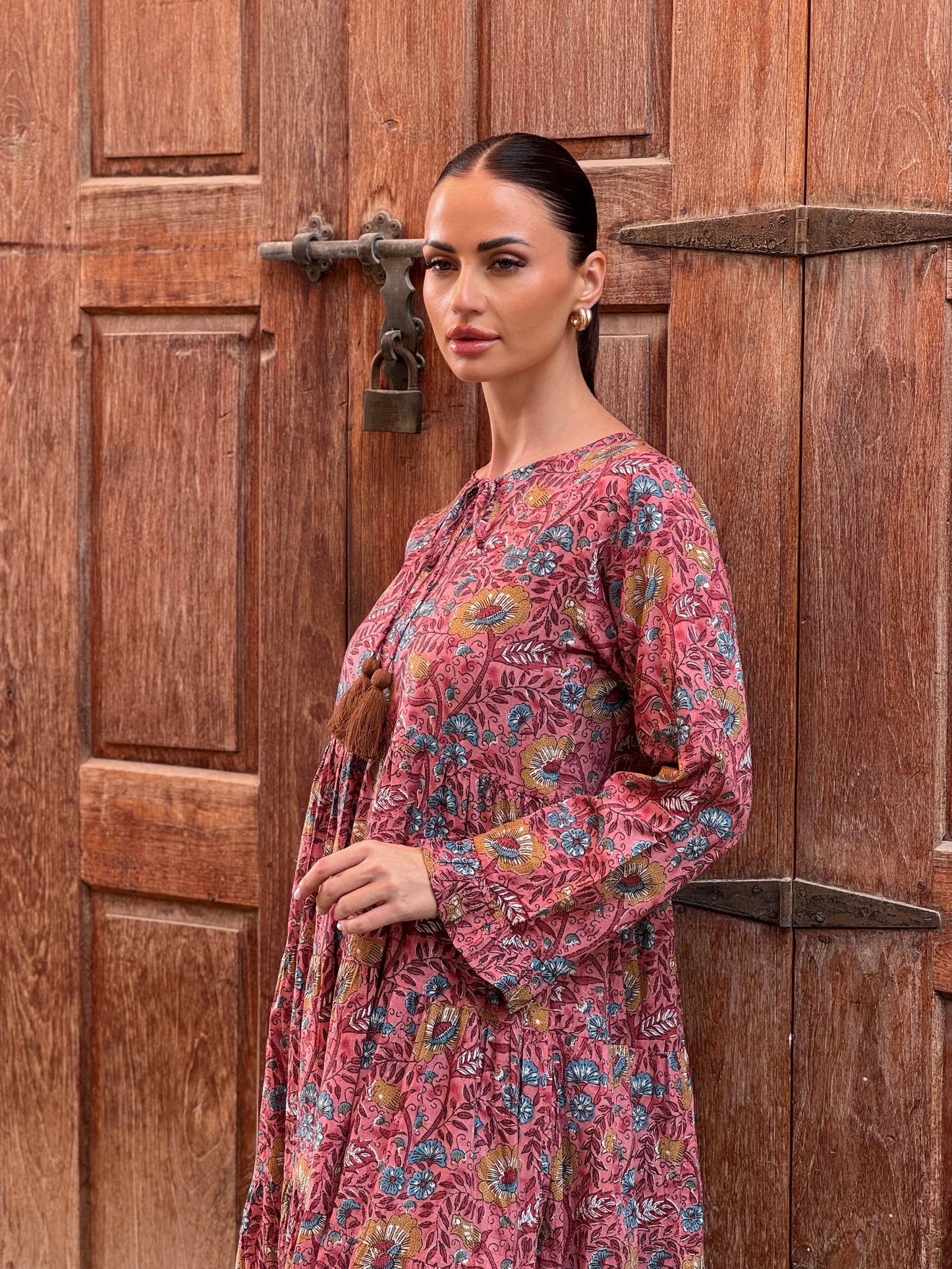 Sunflower Indian Cotton Kaftan 3 - ROXO