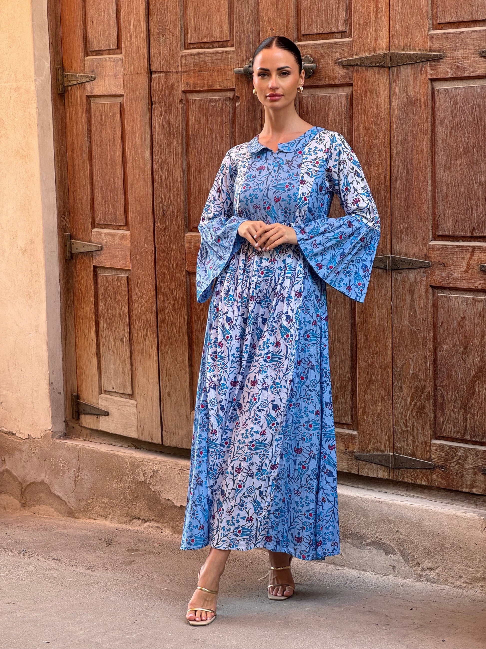 Sunflower Indian Cotton Kaftan 4 - ROXO