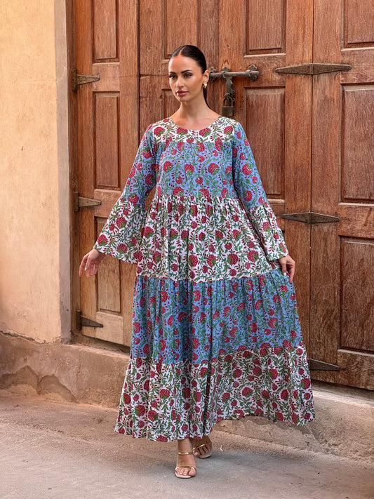 Sunflower Indian Cotton Kaftan 5 - ROXO