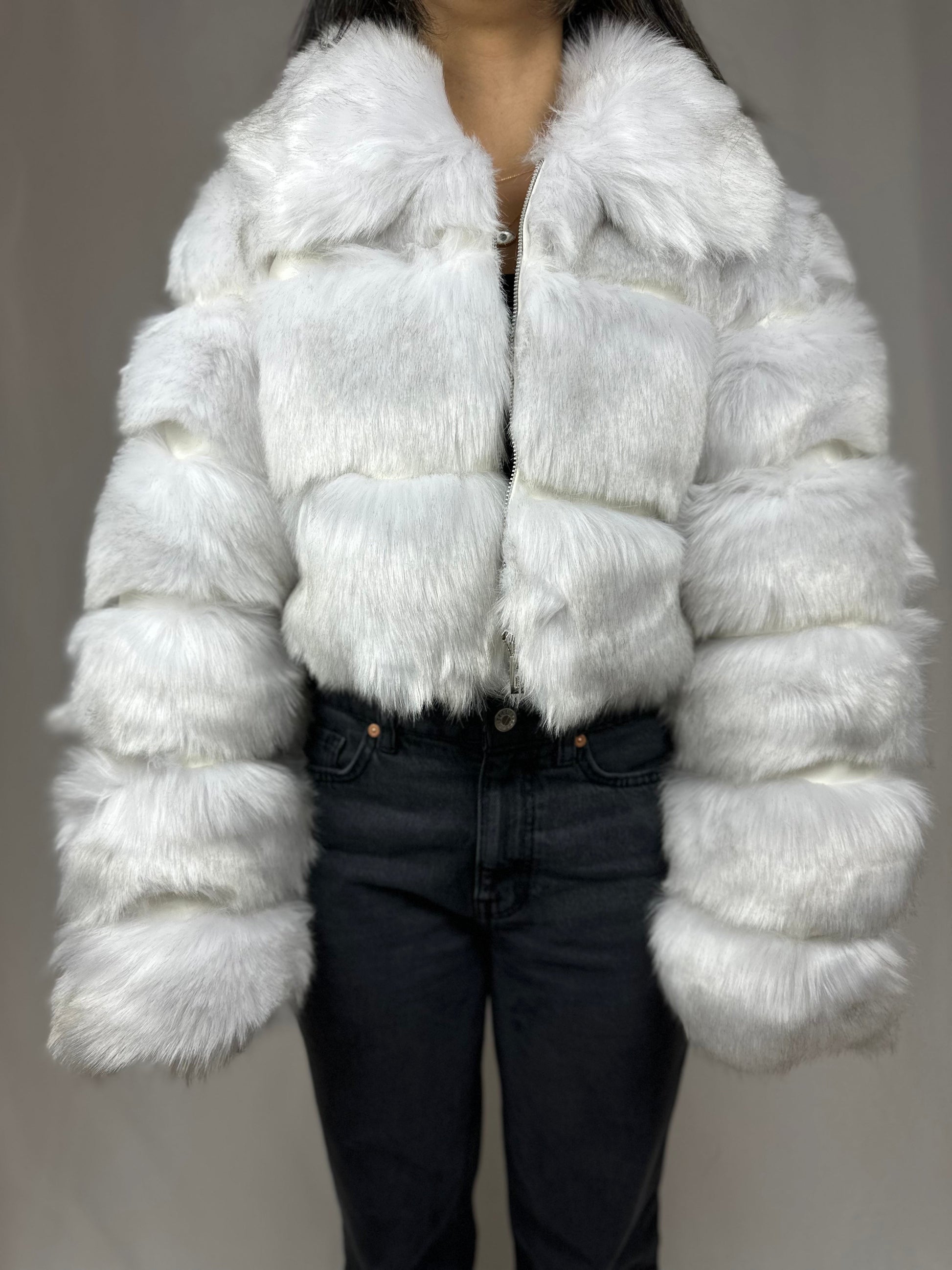 Faux fur jacket - Roxo