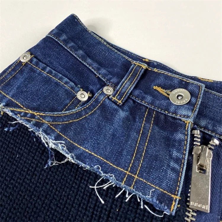 Trendy denim skirt - Roxo