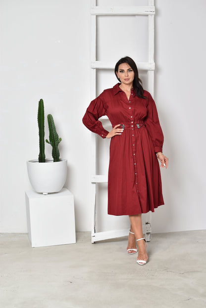 Wine maxi dress - Roxo